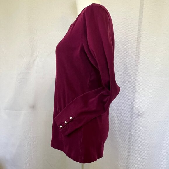 Lands' End Women's Long Sleeve Henley - Picture 6 of 12